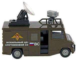 Игрушечная машина Войска связи Станция спутниковой связи 1:32 со светом и звуком (870064) фотография 2