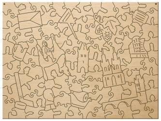 Фигурный деревянный пазл Прага Citypuzzles, 108 элементов фотография 4